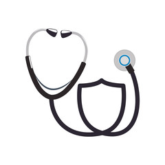 stethoscope instrument medical health care icon. Isolated and flat illustration. Vector graphic