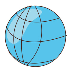 Fototapeta premium flat design cartoon earth globe diagram icon vector illustration