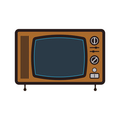Tv technology retro vintage icon. Isolated and flat illustration. Vector graphic