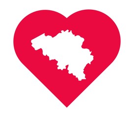 Belgique dans un cœur