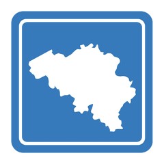 Carte de la Belgique dans un panneau