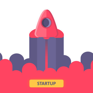 Startup Business. Flat design illustration.