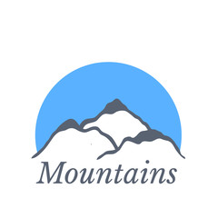 Mountains logo, vector illustration