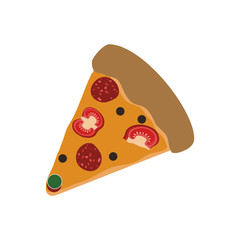 Pizza food menu fast dinner icon. Isolated and flat illustration. Vector graphic