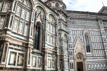 The world famous cathedral and Duomo (dome) of Florence in Italy
