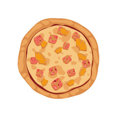 Pizza food menu fast dinner icon. Isolated and flat illustration. Vector graphic