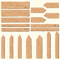set of wooden planks