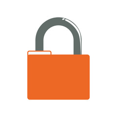 Padlock security system protection icon. Isolated and flat illustration. Vector graphic