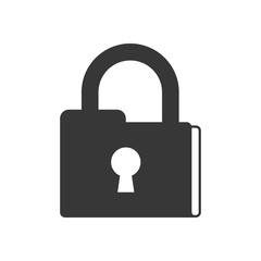 Padlock file security system protection icon. Isolated and flat illustration. Vector graphic
