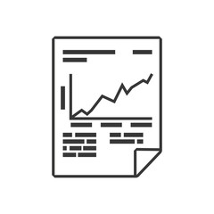 Document data information icon. Isolated and flat illustration. Vector graphic