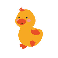 Duck cute animal little icon. Isolated and flat illustration. Vector graphic