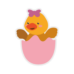 Duck cute animal little icon. Isolated and flat illustration. Vector graphic