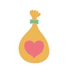 heart bag baby shower icon. Isolated and flat illustration. Vector graphic