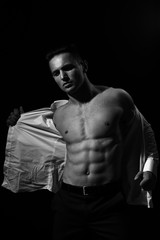 Obraz na płótnie Canvas Sexy muscular man