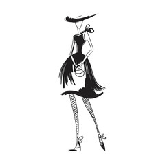woman in the ball gown silhouette