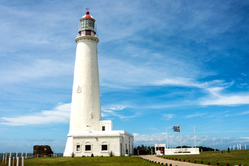 Fototapeta na wymiar La Paloma lighthouse Uruguay, 1874. Active. The area was declare