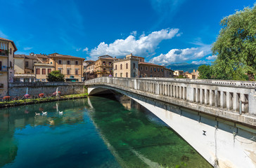 Rieti (Italy) - The Sabina's city, in Lazio region, under Mount Terminillo and crossed by the river...
