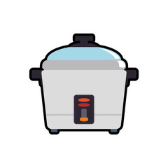 Rice cooker supply house electric appliance icon. Isolated and flat illustration. Vector graphic