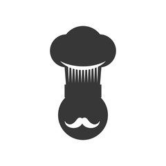 Chefs hat chef pictogram silhouette icon. Isolated and flat illustration. Vector graphic