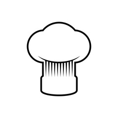 Chefs hat kitchen restaurant icon. Isolated and flat illustration. Vector graphic