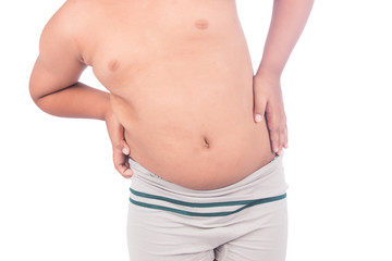 Fototapeta premium Body part of fat little boy