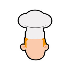 Chefs hat chef man male avatar person icon. Isolated and flat illustration. Vector graphic