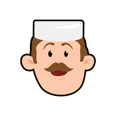 Chefs hat chef man male avatar person icon. Isolated and flat illustration. Vector graphic