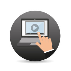 fingers touching device icon