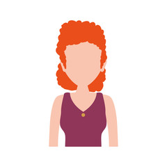 Woman female avatar person people icon. Isolated and flat illustration. Vector graphic