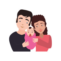 Obraz premium family baby couple parents mothers father icon. Isolated and flat illustration. Vector graphic