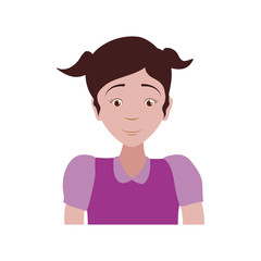 Girl female avatar person people icon. Isolated and flat illustration. Vector graphic