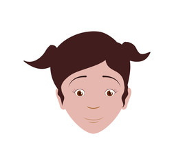 Girl female avatar person people icon. Isolated and flat illustration. Vector graphic