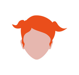 Girl female avatar person people icon. Isolated and flat illustration. Vector graphic