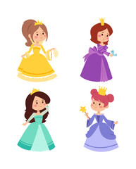 Princess vector set.