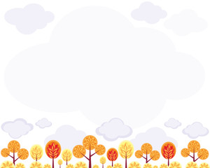 background with the image of autumn forest 