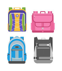 School bags vector isolated