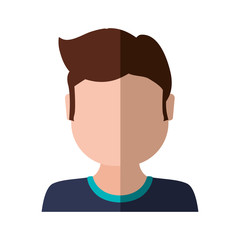 Man male avatar person people icon. Isolated and flat illustration. Vector graphic