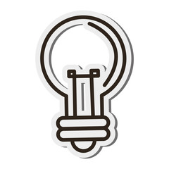 flat design regular lightbulb icon vector illustration