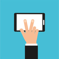 hand holding device icon