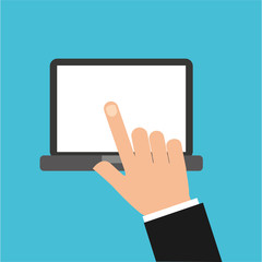 fingers touching device icon
