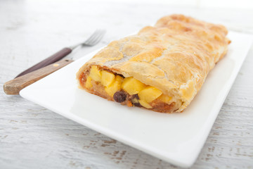 Sweet homemade peach pie