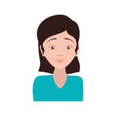 Woman female avatar person people icon. Isolated and flat illustration. Vector graphic