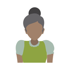 Grandmother female woman hair grey icon. Isolated and flat illustration. Vector graphic