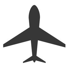 flat design single airplane icon vector illustration