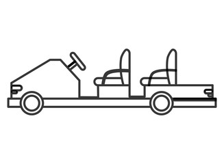 flat design electric airport passenger car icon vector illustration