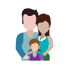 family girl couple parents mothers father icon. Isolated and flat illustration. Vector graphic
