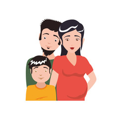 family pregnant boy couple parents mothers father icon. Isolated and flat illustration. Vector graphic
