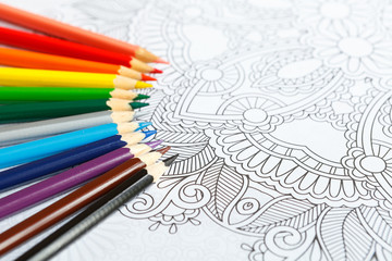 Fototapeta premium Adult coloring book