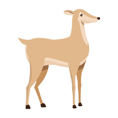 flat design single reindeer icon vector illustration