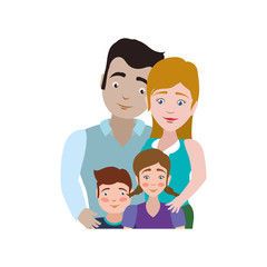 family kids couple parents mothers father icon. Isolated and flat illustration. Vector graphic